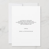 FOREVER THANKFUL White Weddenschap Bedankt FOTO Kaart (Achterkant)