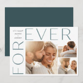 Forever Three Photo Collage Verloving Aankondiging (Voorkant / Achterkant)