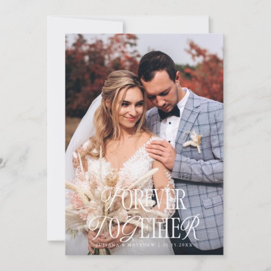 Forever Together  Elegance Trouwfoto Aankondiging (Voorkant)