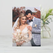Forever Together Elegance Trouwfoto Aankondiging (Staand voorkant)
