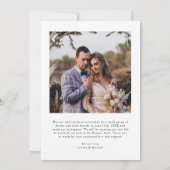 Forever Together Elegance Trouwfoto Aankondiging (Achterkant)