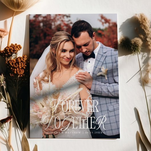 Forever Together Elegance Trouwfoto Aankondiging