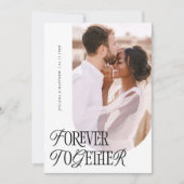 Forever Together  elegantie Witte bruiloft Aankondiging (Voorkant)