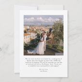 Forever Together  elegantie Witte bruiloft Aankondiging (Achterkant)