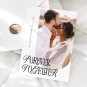 Forever Together elegantie Witte bruiloft Aankondiging