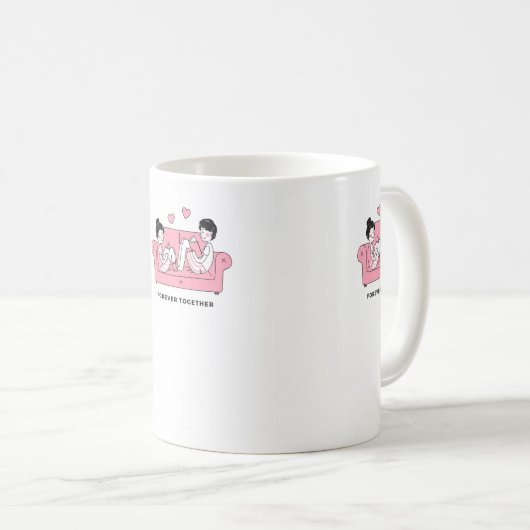 Forever Together Mok - Romantisch paar cadeau & li (Voorkant rechts)