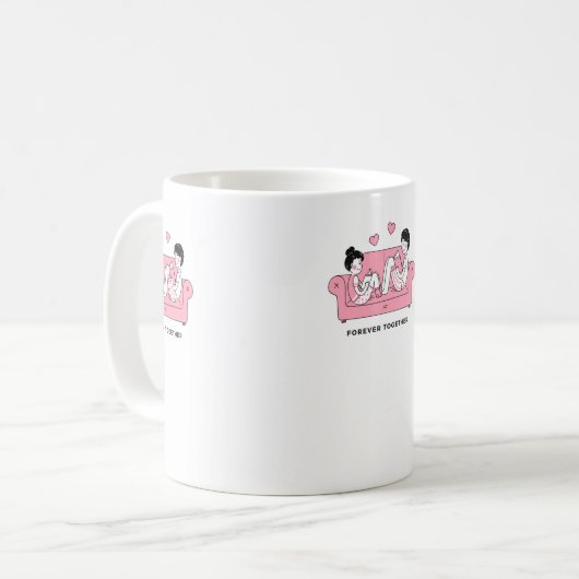 Forever Together Mok - Romantisch paar cadeau & li (Voorkant links)