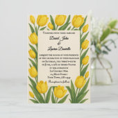 Forever Tulip Photo Wedding Invitation Kaart (Staand voorkant)