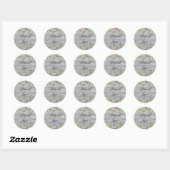 Forever twee harten - één liefde ronde sticker (Vel)