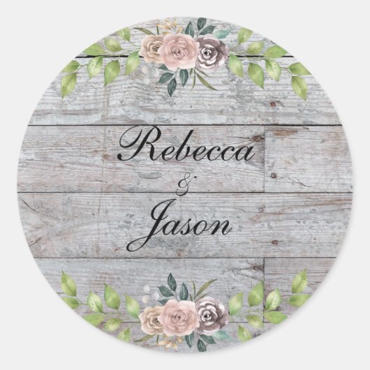 Forever twee harten - één liefde ronde sticker (Voorkant)