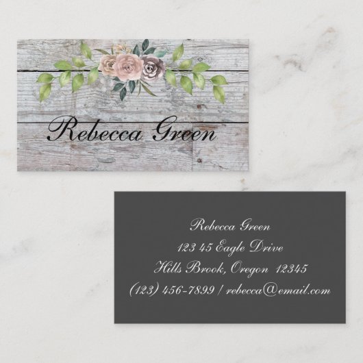 Forever twee harten - één liefde visitekaartje (Voorkant / Achterkant)