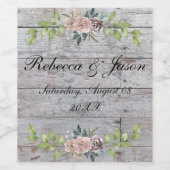 Forever twee harten - één liefde wijn etiket (Enkel label)