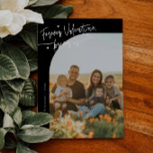 Forever Us Script Black Valentine Photo Feestdagenkaart