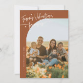 Forever Us Script Terracotta Valentine Photo Feestdagenkaart (Voorkant)