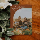 Forever Us Script Terracotta Valentine Photo Feestdagenkaart