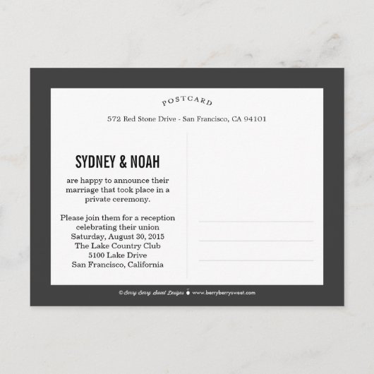 Forever US Wedding Aankondiging - Wit (Achterkant)