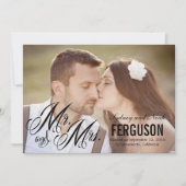 Forever Us Wedding Announement - Black Kaart (Voorkant)