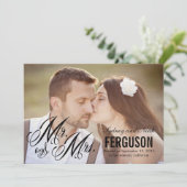 Forever Us Wedding Announement - Black Kaart (Staand voorkant)