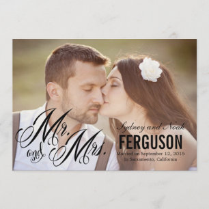 Forever Us Wedding Announement - Black Kaart