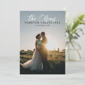 "Forever Valentijnse Valentijnsdagen" Fotokaart Feestdagenkaart (Staand voorkant)