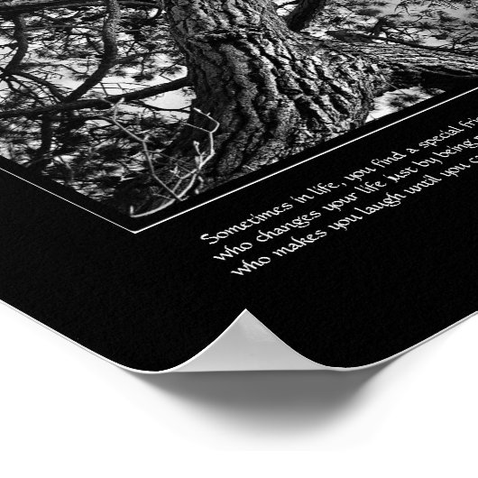 Forever vriendschap, Canadese pine, Fine Art Poster (Hoek)