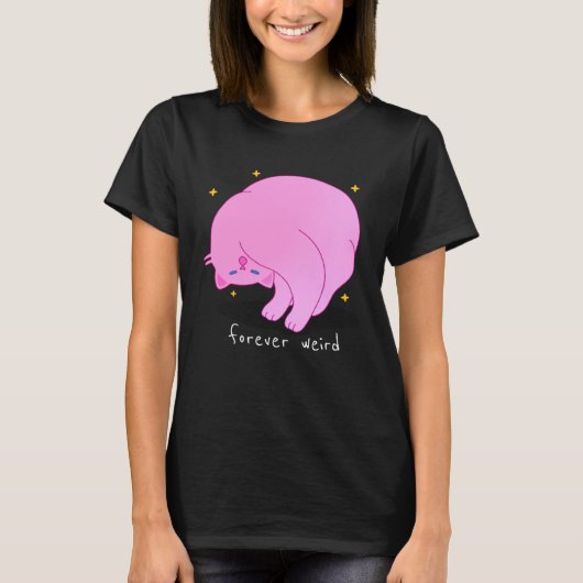 Forever Weird  Cat Pink Unique Fabulous Kitten Mom T-shirt (Voorkant)
