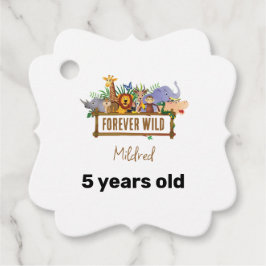 Forever Wild Birthday Favoriet Tag Bedankjes Labels