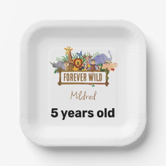 Forever Wild Birthday Paper Bord (Voorkant)