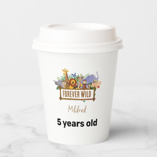 Forever Wild Birthday Papieren bekers (Voorkant)