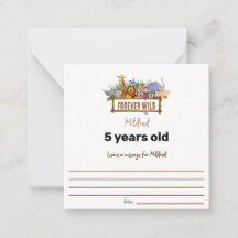 Forever Wild Birthday Wishes Noteer Kaart