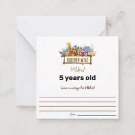 Forever Wild Birthday Wishes Noteer Kaart Notitiekaartje