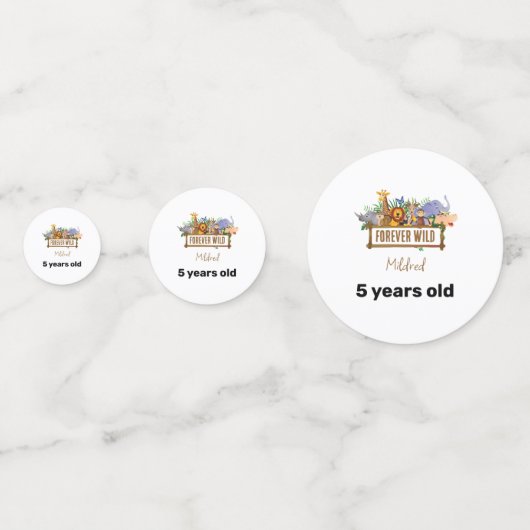 Forever Wild Verjaardagstafel Confetti (Achterkanten)