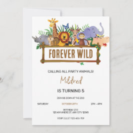 Forever Wild verjaardagsuitnodiging Kaart