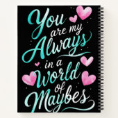 Forever Words" Romantisch citaat Notitieboek (Achterkant)