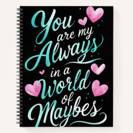 Forever Words" Romantisch citaat Notitieboek