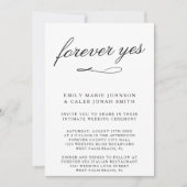 Forever Yes Romantische Intieme Courthouse Wedding Kaart (Voorkant)