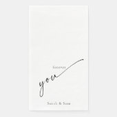 Forever You Couple Namen Trouwpapier Servet (Voorkant)
