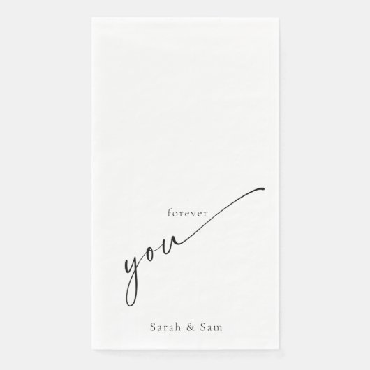 Forever You Couple Namen Trouwpapier Servet (Voorkant)