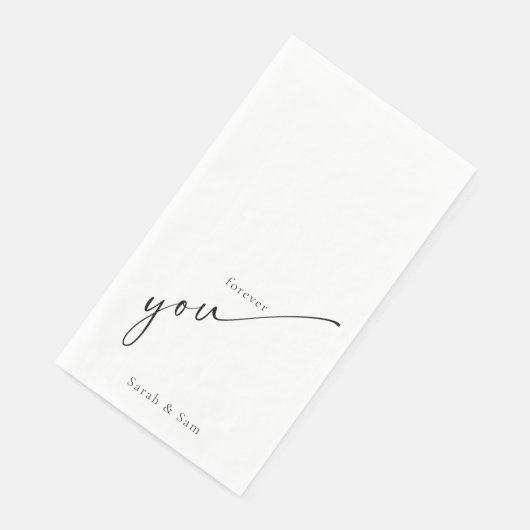 Forever You Couple Namen Trouwpapier Servet (Hoek)