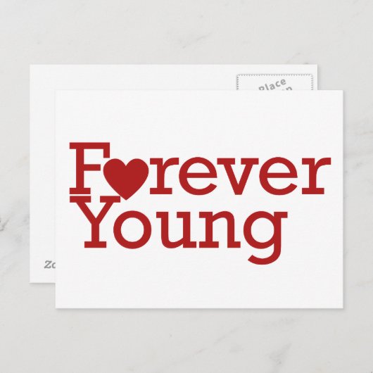 Forever Young Briefkaart (Voorkant / Achterkant)