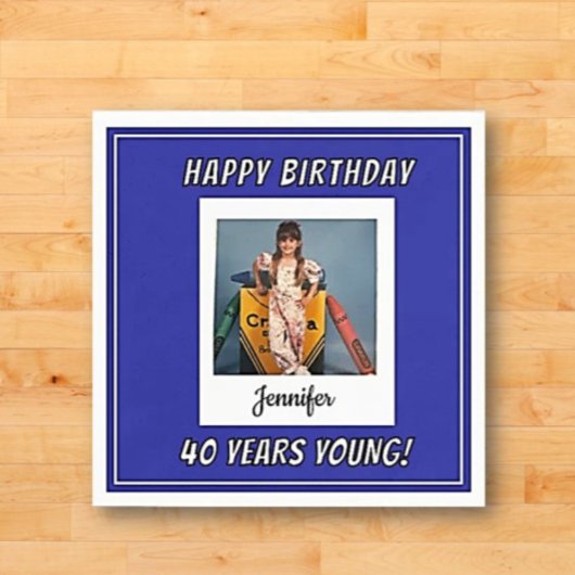 Forever Young  Fotoverjaardag Servet