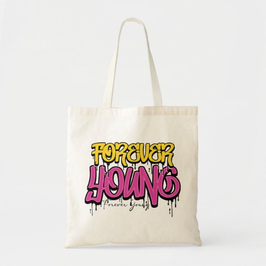 Forever Young Graffiti T-shirt Tote Bag (Voorkant)