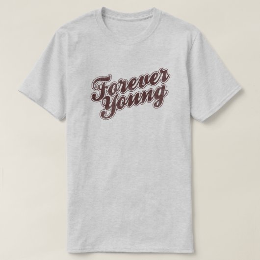 Forever Young Retro jaren 80 Grafische Pop Cultuur T-shirt (Design voorkant)