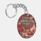 'Forever Your Valentine' Acrylic Keychain (Voorkant Links)