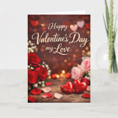 'Forever Your Valentine' Folded Greeting Card Kaart (Voorkant)