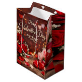'Forever Your Valentine' Gift Bag Medium Cadeauzakje (Voorkant Gekanteld)