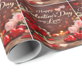 'Forever Your Valentine' Inpakpapier (Rol Hoek)