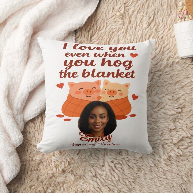 'Forever your Valentine' personalized Throw Pillow Kussen (Deken)