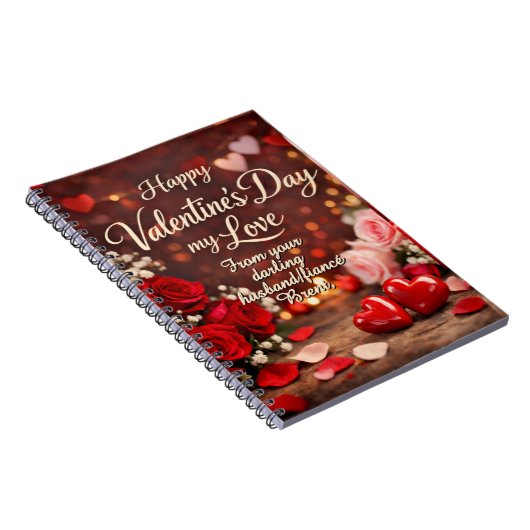 'Forever Your Valentine' Spiral Photo Notebook Notitieboek (Rechterzijde)