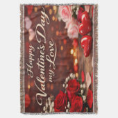 'Forever Your Valentine' Throw Blanket Deken (Voorkant Verticaal)